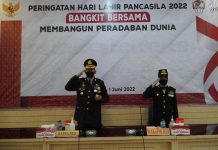 Peringati Hari Lahir Pancasila, Kapolres Pasuruan Ikuti Upacara Secara Virtual