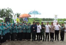 Kunker ke Sergai,Wamentan RI Ikut Panen Padi dan Resmikan TOGA TP-PKK