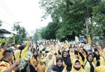 Ribuar Peserta Ikuti Gerak Jalan Sehat Partai Golkar Asahan