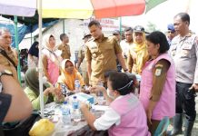Wabup Sergai Tinjau Posko Korban Banjir di Kecamatan Tanjung Beringin