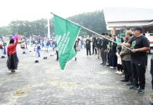 HUT Al-Jamiyatul Wasliyah, Wabup Taufik Lepas Ribuan Peserta Gerak Jalan Santai