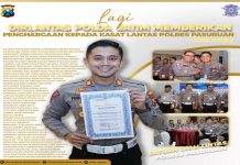 Polres Pasuruan Kembali Menerima Penghargaan Dari Polda Jatim