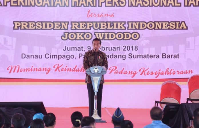 Pidato Presiden Joko Widodo Menyambut Hari Pers Nasional 2018