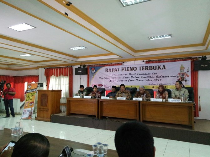 Rapat Pleno KPU Jatim