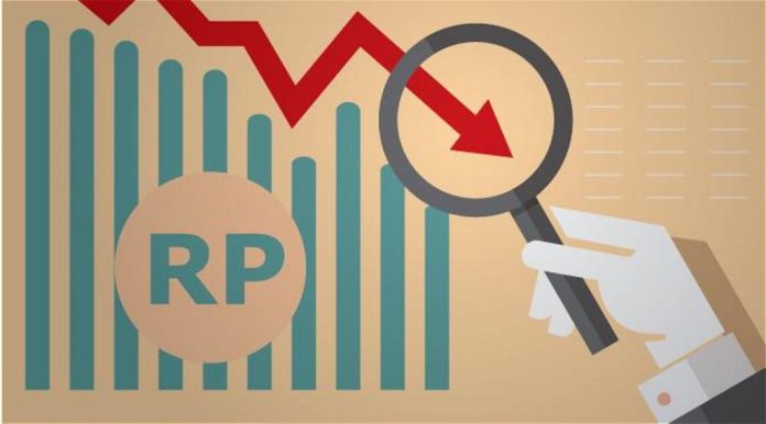 Ilustrasi Rupiah Merosot