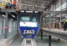 PT.MRT Jakarta Uji Coba Kereta Pertama di Depo Lebak Bulus