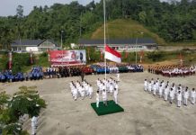 HUT RI Ke-73, Teks Proklamasi Berkumandang di PLBN Entikong