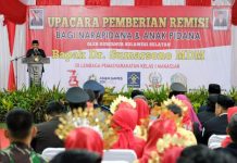 Kapolda Saksikan Pemberian Remisi Bagi 3.797 Napi Lapas Makassar