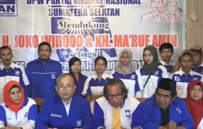 DPW PAN Sumsel Deklarasi Dukung Jokowi-Maruf Amin