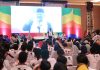 Ma’ruf Amin Disambut Ribuan Millenial di Palembang