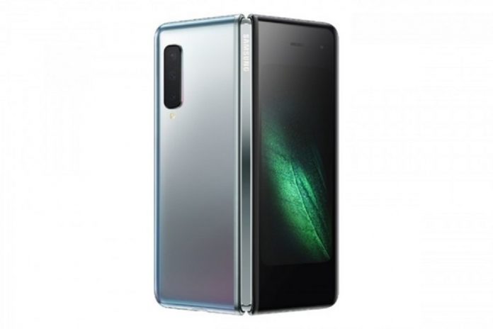 Samsung's new Galaxy Fold smart phone which features the world's first 7.3-inch Infinity Flex Display that works with the next-generation 5G networks