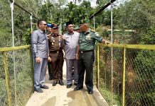 MMD 106 Satuan Kodim 0204/DS Bangun Jembatan dan Rumah Tahan Gempa di Sipispis