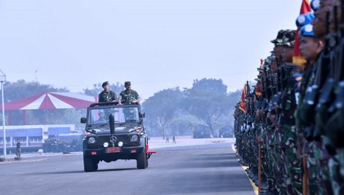 TNI Gelar Apel Persiapan Pengamanan Pelantikan Anggota DPR