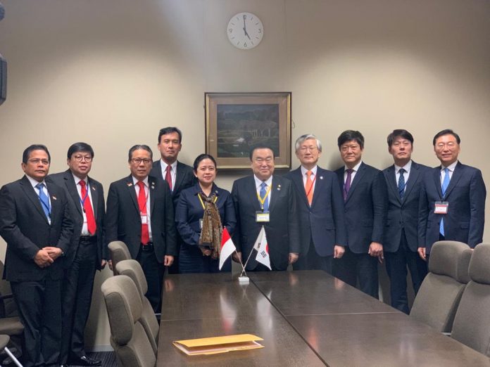 Ketua DPR Puan Maharani bertemu Ketua Parlemen Korea Selatan di Tokyo