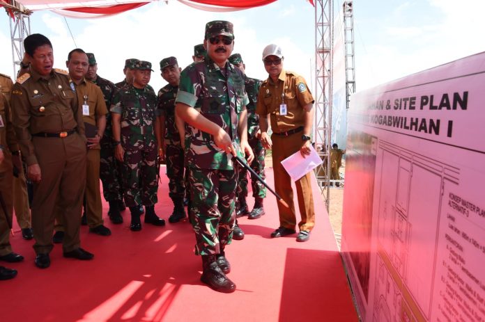 Panglima TNI, Marsekal TNI Hadi Tjahjanto Mengecek Lokasi Komado di Tanjung Pinang