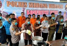 Wabup Darma Apresiasi Kapolres Sergai Berantas Narkoba Wabup Darma Wijaya Bersama Kapolres dan Kajari Sergai Musnahkan Narkoba