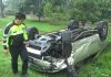 Laga Kambing di Tebingtinggi, Dua Mobil Hancur Lebur