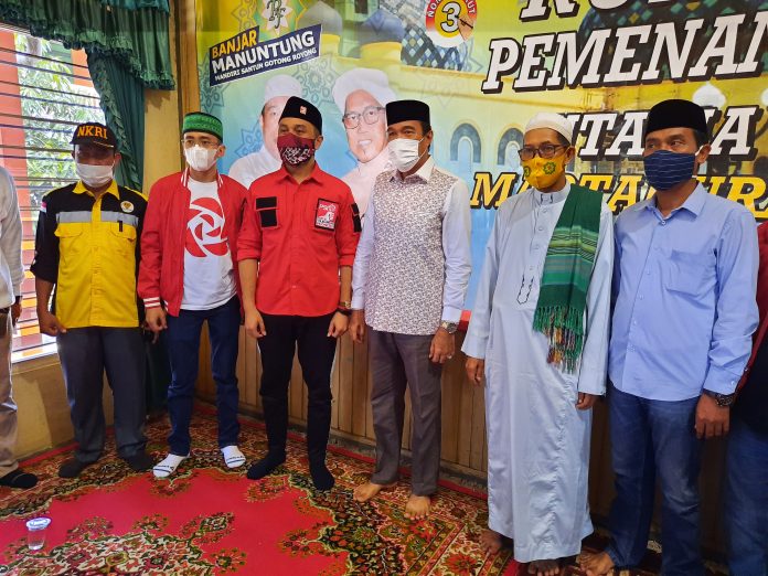 Giring Ganesha bersama pasangan Rusli-Muhammad Fadlan Asy’ari,