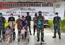 Hari Juang TNI AD, Kodam XVIII/Kasuari Bantu Operasi Bibir Sumbing Pangdam XVIIIKasuari Mayjen TNI I Nyoman Cantiasa Menghadiri Operasi Bibir Sumbing