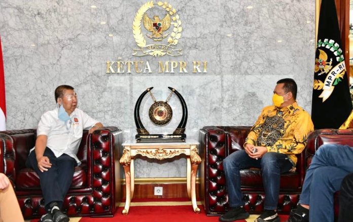 Bambang Soesatyo Berbincang dengan Ketum REI Paulus Totok Lusida