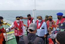 Cek Evakuasi Korban SJ-182, Menhub Disambut Kapolres Kepulauan Seribu