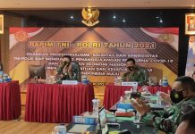 Danlantamal IV Tanjungpinang Ikuti Rapim TNI – Polri Melalui Daring