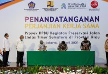 Gairahkan Perekonomian di Riau, PUPR Gandeng Badan Usaha Pelihara Jalintim Sumatera