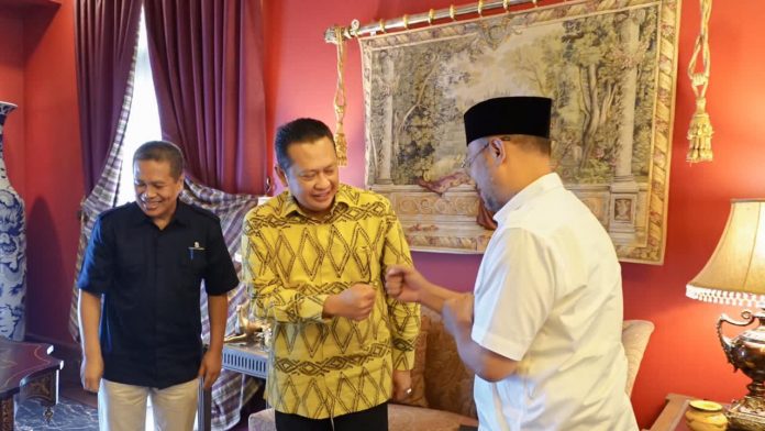 Bambang Soesatyo Menerima Rektor Universitas Terbuka Prof. Dr. Ojat Darojat