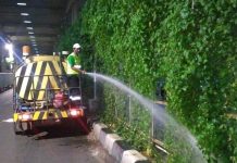 Masuki Kemarau, Sudin Taman dan Hutan Kota Siram Seluruh Taman di Jakpus