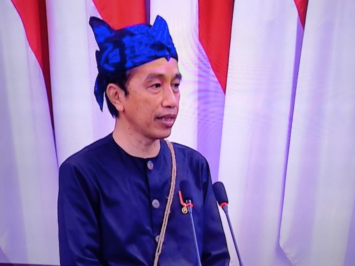 Jokowi Saat Berpidato di Sidang Tahunan MPR 2021