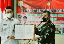 Bupati Kendal dan Dandim Teken BAST TMMD Tahap III