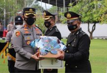 Kapolres Kendal Pimpin Upacara Kenaikan Pangkat dan Wisuda Purna Bhakti Polri