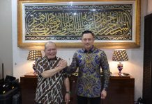 Temui LaNyalla, AHY Sebut Demokrat Turut Perjuangkan PT 0 Persen AA La Nyalla Mahmud Mattaliti bersama AHY