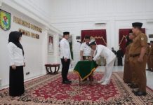 Wabup Sergai Lantik 5 Pejabat Administrator, 20 Pengawas, 39 Kasek dan 3 Fungsional