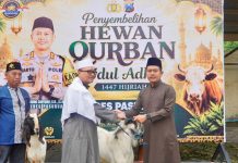 Idul Adha, Polres Pasuruan Salurkan 16 Sapi dan 57 Kambing Kurban untuk Masyarakat