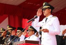 HUT RI ke 77, Pemkab dan Polres Banjar Gelar Upacara Bendera
